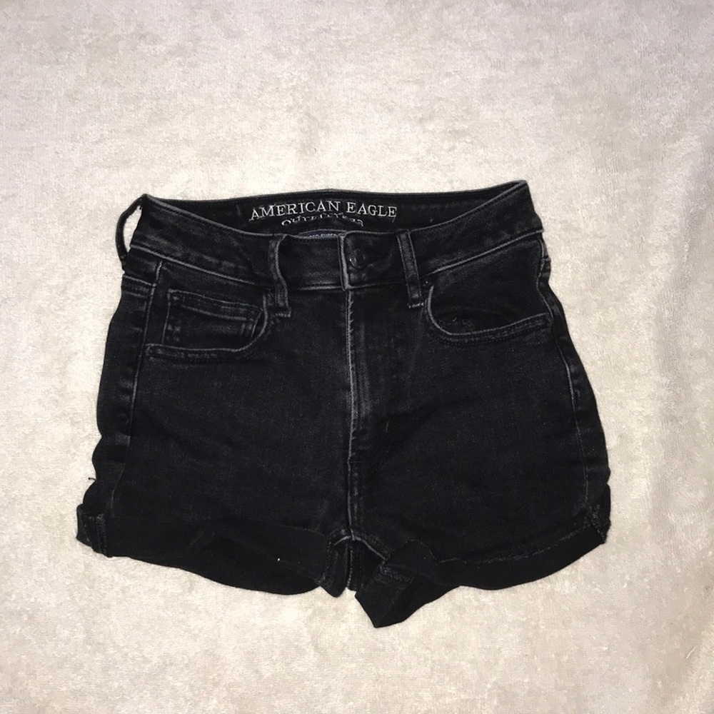American Eagle Black Denim Shorts :)